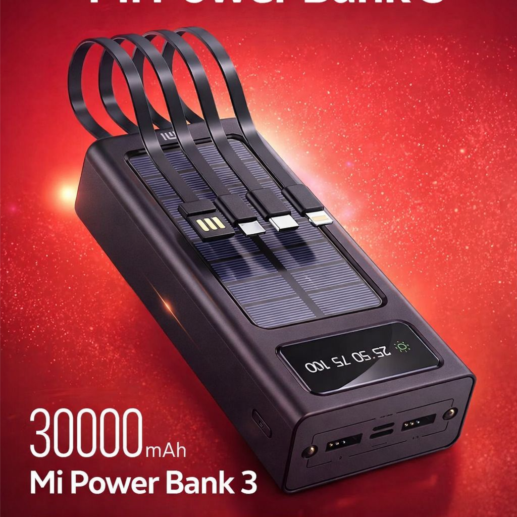 Mi Power Bank 3 Solar Edition – 30000mAh
