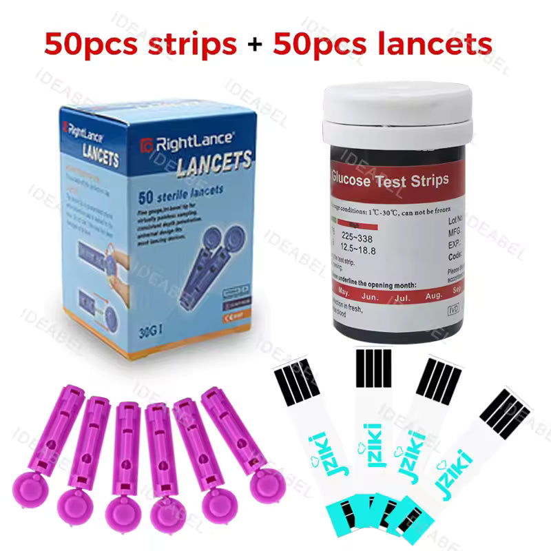 IVD Glucometer with 100 Strips 100 Lancets